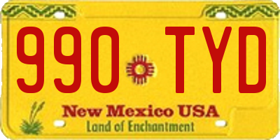 NM license plate 990TYD