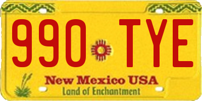 NM license plate 990TYE