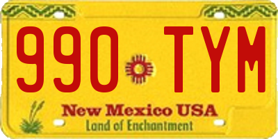 NM license plate 990TYM