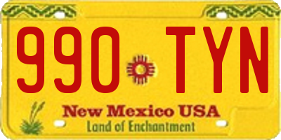 NM license plate 990TYN