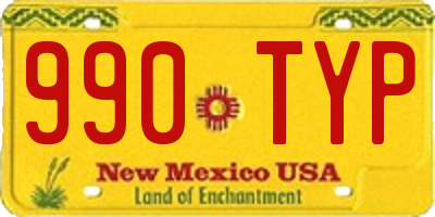 NM license plate 990TYP