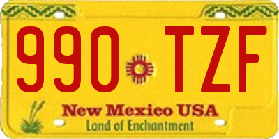 NM license plate 990TZF