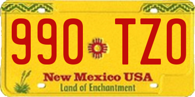 NM license plate 990TZO