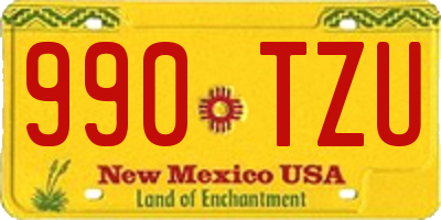 NM license plate 990TZU