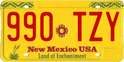 NM license plate 990TZY