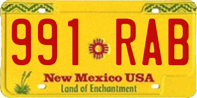 NM license plate 991RAB