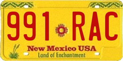 NM license plate 991RAC