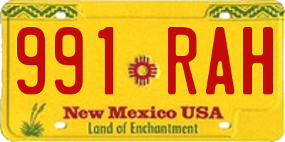 NM license plate 991RAH