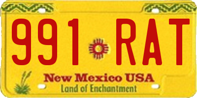 NM license plate 991RAT