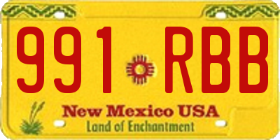 NM license plate 991RBB