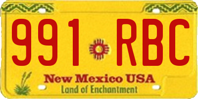 NM license plate 991RBC