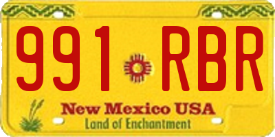 NM license plate 991RBR