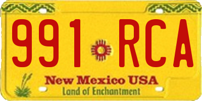NM license plate 991RCA