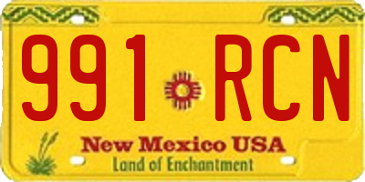 NM license plate 991RCN