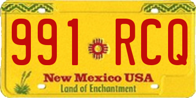 NM license plate 991RCQ