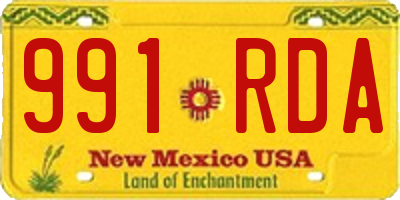 NM license plate 991RDA