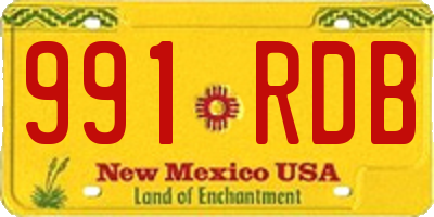 NM license plate 991RDB
