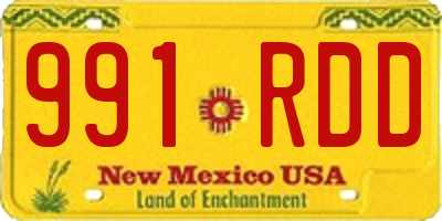 NM license plate 991RDD