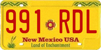 NM license plate 991RDL