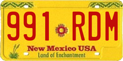 NM license plate 991RDM