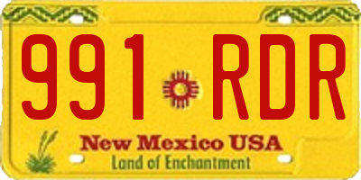 NM license plate 991RDR