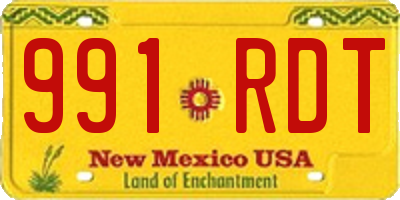 NM license plate 991RDT