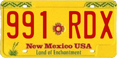 NM license plate 991RDX