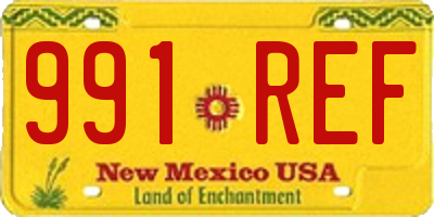 NM license plate 991REF