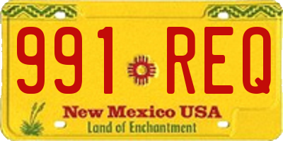 NM license plate 991REQ