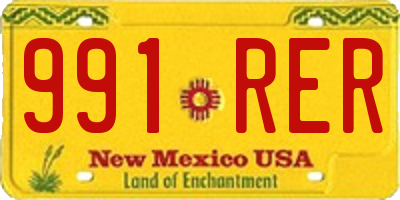 NM license plate 991RER