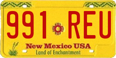 NM license plate 991REU