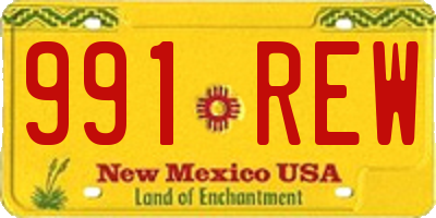 NM license plate 991REW