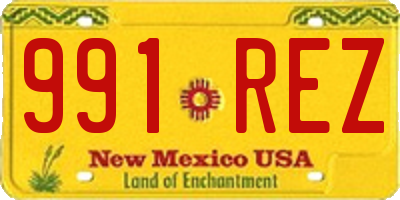 NM license plate 991REZ