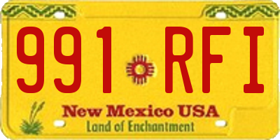 NM license plate 991RFI
