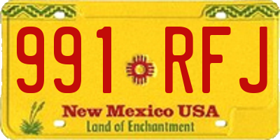 NM license plate 991RFJ