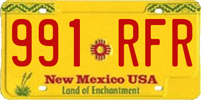 NM license plate 991RFR