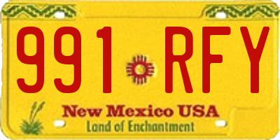 NM license plate 991RFY