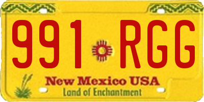 NM license plate 991RGG