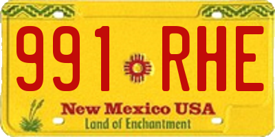 NM license plate 991RHE