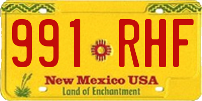 NM license plate 991RHF