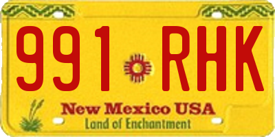 NM license plate 991RHK