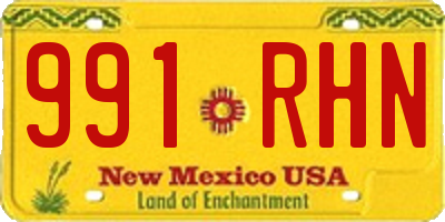 NM license plate 991RHN