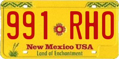 NM license plate 991RHO