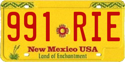 NM license plate 991RIE