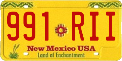 NM license plate 991RII