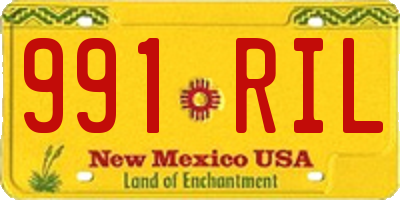 NM license plate 991RIL