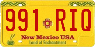 NM license plate 991RIQ