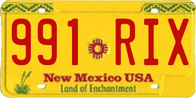 NM license plate 991RIX