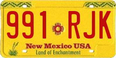 NM license plate 991RJK