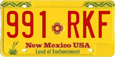 NM license plate 991RKF